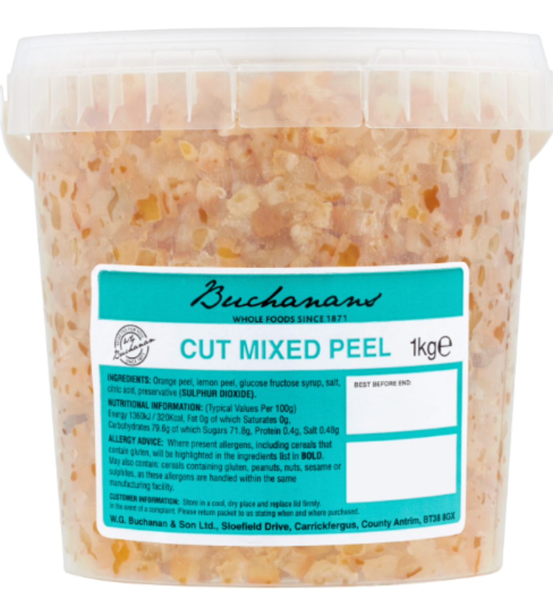 Buchananas Mixed Peel 1kg