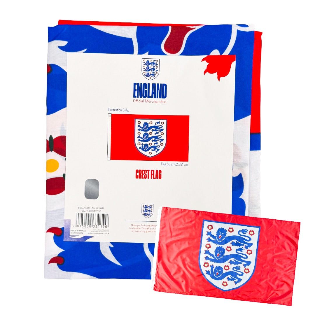 England FA Football Crest Flag 5ft x 3ft