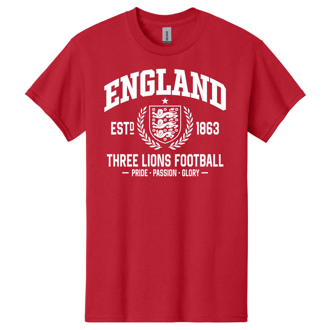 England Three Lions Red T-Shirt