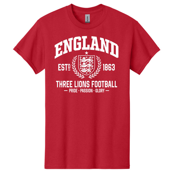England Three Lions Red T-Shirt