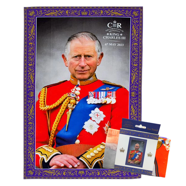 King Charles III tea Towel