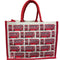 London Bus Jute Bag with Gusset