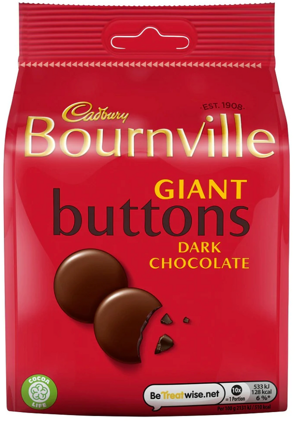 Cadburys Bournville Buttons Dark chocolate 110g