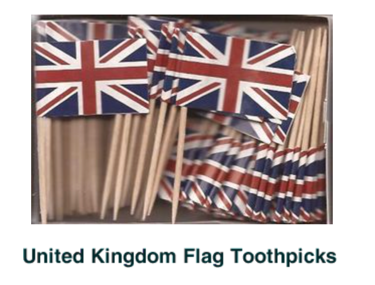 Union Jack  Flag Toothpicks