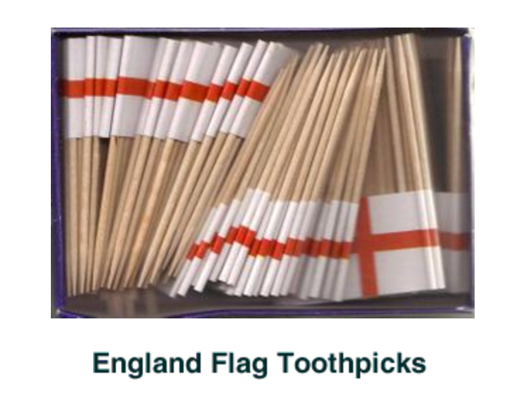 England Flag Toothpicks
