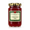 A glass jar of Thursday Cottage Handmade Christmas Jam with a gold and black checkered lid, set against a plain white background.