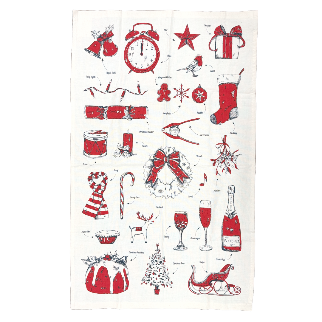 Victoria Eggs Christmas Delight Tea Towel