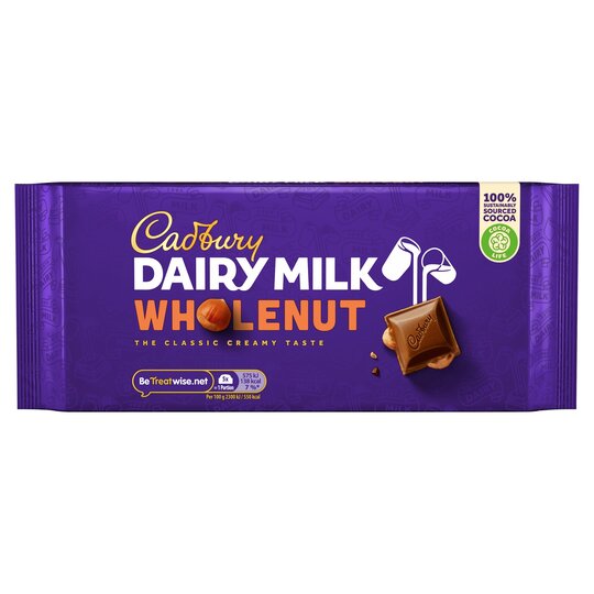 Cadbury Dairy Milk Whole Nut Chocolate Block