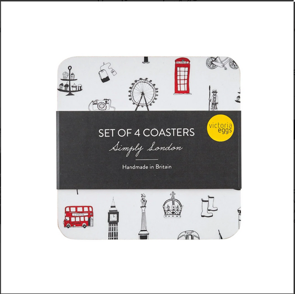 Coasters - Simply London Charcoal