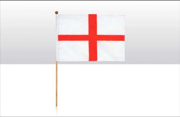 St George Flag 6" x 9" wood pole