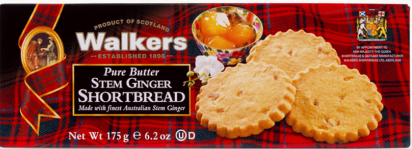 Walkers Stem Ginger Shortbread Biscuits 175g