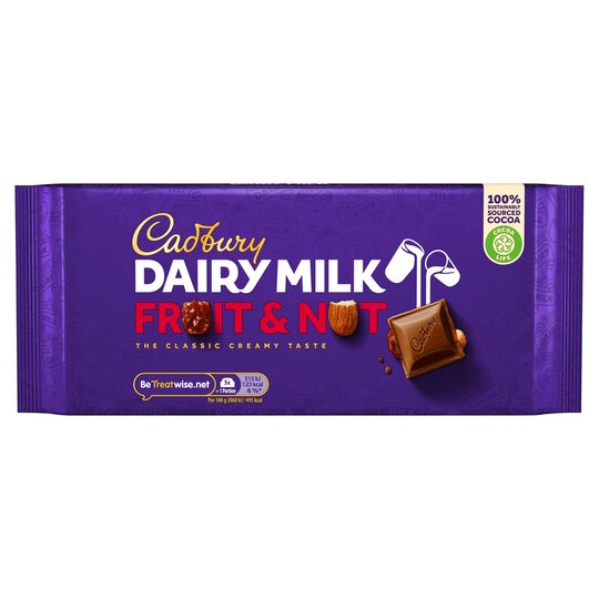 Cadbury Dairy Milk Fruit & Nut Chocolate Block 180g