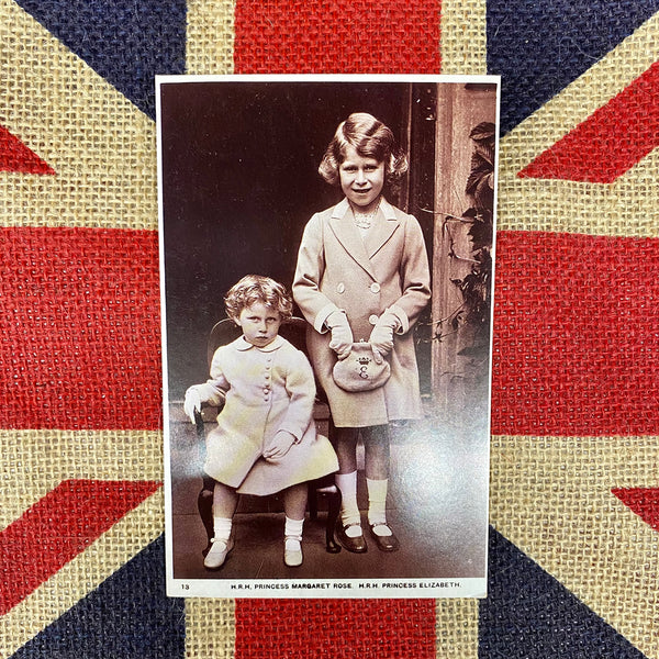 Postcard - HM Queen Elizabeth II and Sister, Princess Margaret