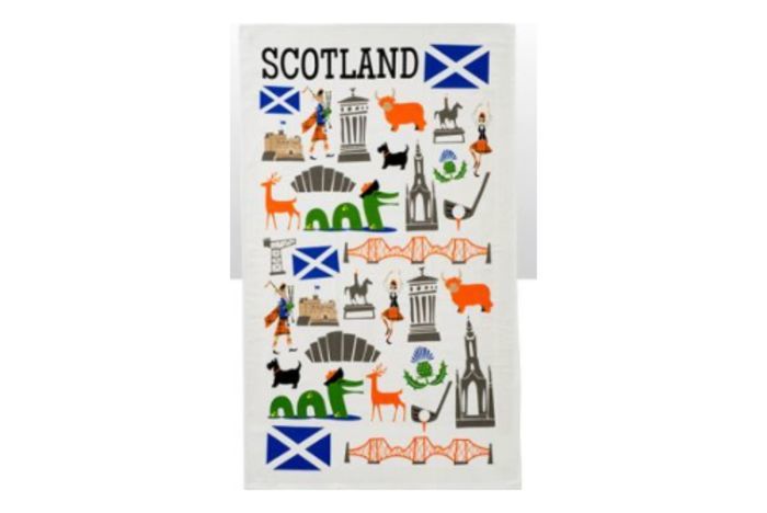 Scotland Icons Tea Towel